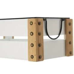 Enchanted Garden™ 15.6" White Metal Enamel Crate -The Thrive Yard Sales 2775449 rightview