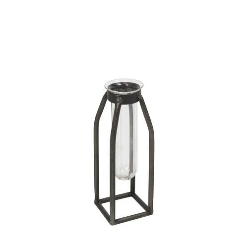 Enchanted Garden™ 8.1" Metal Frame With Glass Flower Vase 3 Enchanted Garden™ 8.1" Metal Frame With Glass Flower Vase