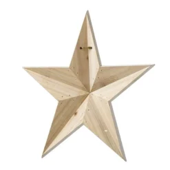Enchanted Garden™ 17.5" Wood Star Outdoor Wall Art - Assorted Colors -The Thrive Yard Sales 2775453B backview