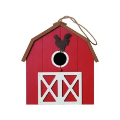 Enchanted Garden 9.5" Wooden Barn Bird House