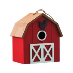 Enchanted Garden 9.5" Wooden Barn Bird House -The Thrive Yard Sales 2775457 leftsideview.jpg