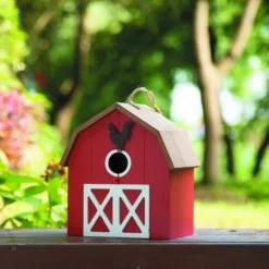 Enchanted Garden 9.5" Wooden Barn Bird House -The Thrive Yard Sales 2775457 scene02.jpg