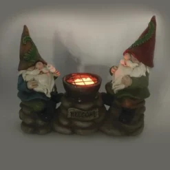 Enchanted Garden™ 11.4" Solar Gnomes Statue -The Thrive Yard Sales 2775495 P AP
