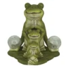 Enchanted Garden™ 11.4" Solar Frog Trio Statue -The Thrive Yard Sales 2775505 P