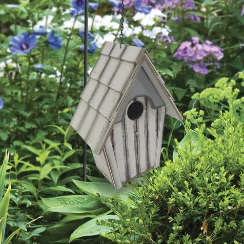 Enchanted Garden® 10.2" Wood Bird House - Assorted Styles 4 Enchanted Garden® 10.2" Wood Bird House - Assorted Styles - Image 2