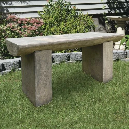 Enchanted Garden™ 38.1" Wood Look Bench 4 Enchanted Garden™ 38.1" Wood Look Bench - Image 2