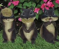 Enchanted Garden™ 6" Resin Chipmunk Statue - Assorted Styles -The Thrive Yard Sales 2775535 ChipmunkStatue