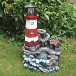 Enchanted Garden™ 20.3" Tiered Solar Lighthouse Outdoor Water Fountain 6 Enchanted Garden™ 20.3" Tiered Solar Lighthouse Outdoor Water Fountain -The Thrive Yard Sales 2775544 1800x1800CMYK