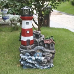 Enchanted Garden™ 20.3" Tiered Solar Lighthouse Outdoor Water Fountain 7 Enchanted Garden™ 20.3" Tiered Solar Lighthouse Outdoor Water Fountain -The Thrive Yard Sales 2775544 2 1800x1800CMYK