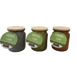 Enchanted Garden™ 7.5 Oz. Glass Farmhouse Citronella Candle - Assorted Colors -The Thrive Yard Sales 2775549 pkg 2021 CMYK