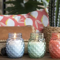 Enchanted Garden™ 9 Oz. Glass Pineapple Jar Citronella Candle - Assorted Colors -The Thrive Yard Sales 2775550 IMG 2070