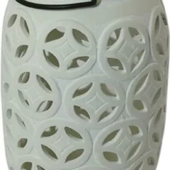 Enchanted Garden™ 7.8" Ceramic Moroccan Die-Cut Lantern - Assorted Colors -The Thrive Yard Sales 2775571 Lantern 1