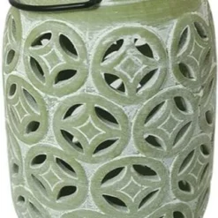 Enchanted Garden™ 7.8" Ceramic Moroccan Die-Cut Lantern - Assorted Colors -The Thrive Yard Sales 2775571 Lantern 3