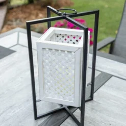 Enchanted Garden™ 18" Bamboo Flameless Candle LED Lantern -The Thrive Yard Sales 2775572 FirePit outdoordecor STUDI002