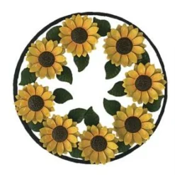 Enchanted Garden™ 21.5" Sunflower Welcome Wheel Outdoor Wall Art