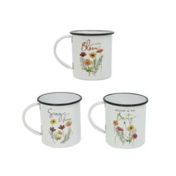Enchanted Garden™ 8.2" Metal Poppy Decorative Mug - Assorted Styles