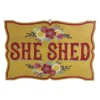 Enchanted Garden™ 15" Wood She Shed Outdoor Wall Art