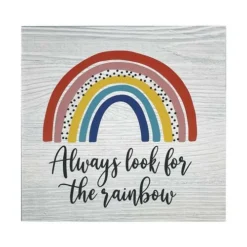 Enchanted Garden™ 6" Wood Rainbow Outdoor Wall Art