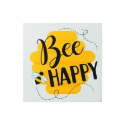 Enchanted Garden 6" Bee Happy Box Outdoor Wall Art
