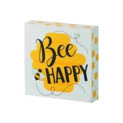 Enchanted Garden 6" Bee Happy Box Outdoor Wall Art -The Thrive Yard Sales 2775701 rightsideview.jpg