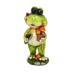 Enchanted Garden™ 9" Resin Shovel Frog Figurine