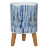 Enchanted Garden™ 6" Thin Stripes Stone Pot With Legs