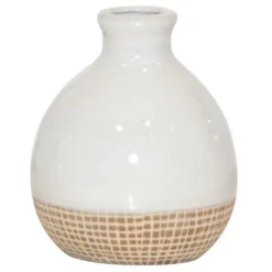 Enchanted Garden™ 5.12" Terracotta And White Vase