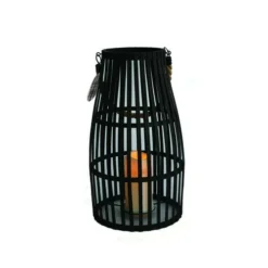 Enchanted Garden™ 17.7" Black Wooden LED Lantern -The Thrive Yard Sales 2775818 P FS1
