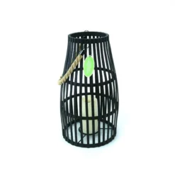 Enchanted Garden™ 17.7" Black Wooden LED Lantern -The Thrive Yard Sales 2775818 P LS
