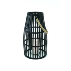 Enchanted Garden™ 17.7" Black Wooden LED Lantern -The Thrive Yard Sales 2775818 P RS