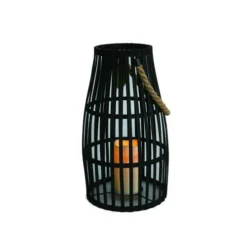 Enchanted Garden™ 17.7" Black Wooden LED Lantern -The Thrive Yard Sales 2775818 P RS1
