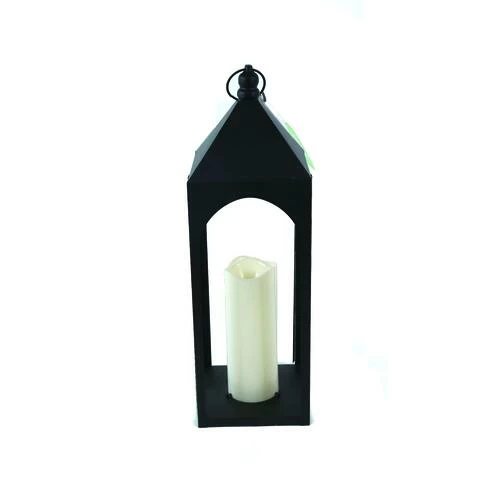 Enchanted Garden™ 19.3" Black Metal LED Lantern 4 Enchanted Garden™ 19.3" Black Metal LED Lantern - Image 2