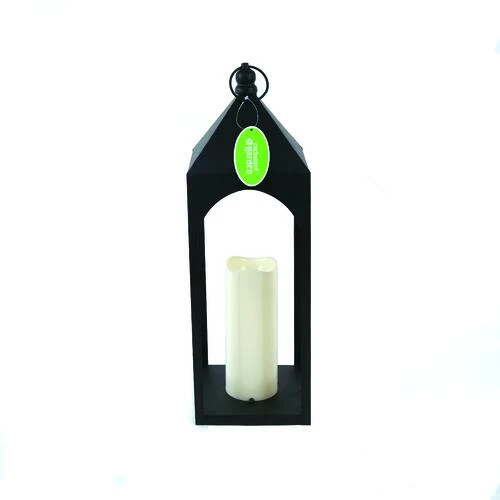 Enchanted Garden™ 19.3" Black Metal LED Lantern 5 Enchanted Garden™ 19.3" Black Metal LED Lantern - Image 3