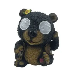 Enchanted Garden™ 6.5" Solar Eyed Bear Statue