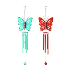 Enchanted Garden 24" Metal Butterfly Wind Chime - Assorted Styles