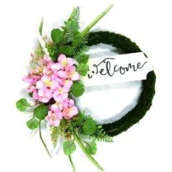 Enchanted Garden™ 22" Welcome Wreath Outdoor Wall Art