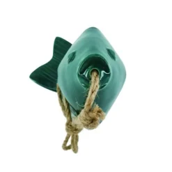 Enchanted Garden® 8.25" Stoneware Green Fish Wind Chime -The Thrive Yard Sales 2775855 P TP