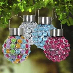 Enchanted Garden™ 5.9" Acrylic Solar Light Lantern - Assorted Colors -The Thrive Yard Sales 5791 LS
