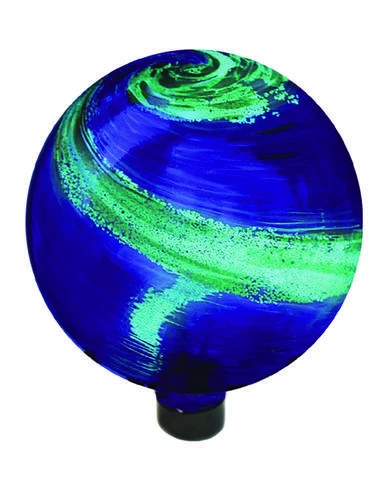 Enchanted Garden® 10" Illuminarie Blue Swirl Gazing Globe 4 Enchanted Garden® 10" Illuminarie Blue Swirl Gazing Globe - Image 2