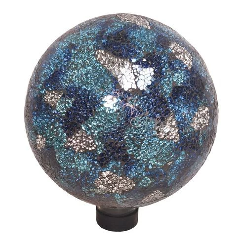 Enchanted Garden® 10" Blue Mosaic Gazing Ball 3 Enchanted Garden® 10" Blue Mosaic Gazing Ball
