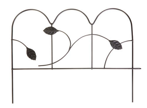 Enchanted Garden™ 11"H X 15"W Leaf Steel Black Garden Border Fence 3 Enchanted Garden™ 11"H X 15"W Leaf Steel Black Garden Border Fence