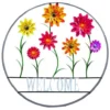 Enchanted Garden™ 29" Gerbera Daisy Wheel Outdoor Wall Art