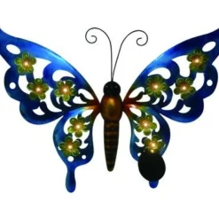 Enchanted Garden™ 18.5" Metal Solar Butterfly Outdoor Wall Art - Assorted Styles -The Thrive Yard Sales AS201704784 B