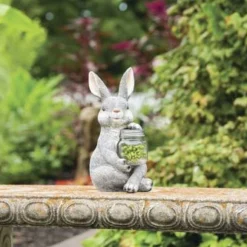 Enchanted Garden™ 11.8" Bunny Statue With Solar Jar -The Thrive Yard Sales C MN 45759 P SC.jpg