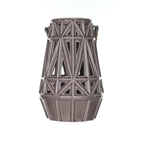 Enchanted Garden™ 11.6" Tan Ceramic Lantern 4 Enchanted Garden™ 11.6" Tan Ceramic Lantern - Image 2