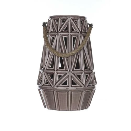 Enchanted Garden™ 11.6" Tan Ceramic Lantern 3 Enchanted Garden™ 11.6" Tan Ceramic Lantern