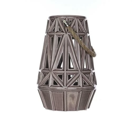 Enchanted Garden™ 11.6" Tan Ceramic Lantern 5 Enchanted Garden™ 11.6" Tan Ceramic Lantern - Image 3