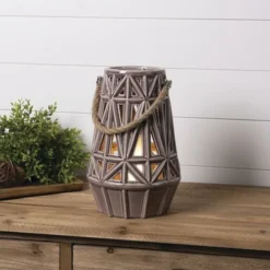 Enchanted Garden™ 11.6" Tan Ceramic Lantern 11 Enchanted Garden™ 11.6" Tan Ceramic Lantern -The Thrive Yard Sales C MN 45765 P SC.jpg