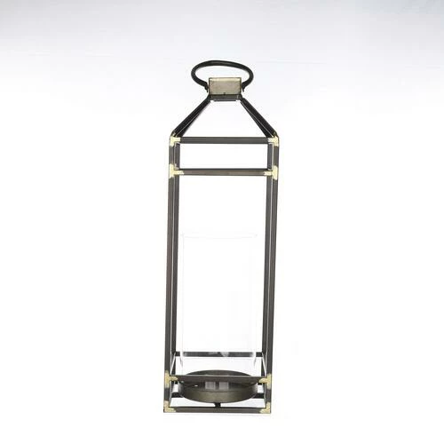 Enchanted Garden™ 23" Black Metal & Glass Lantern 4 Enchanted Garden™ 23" Black Metal & Glass Lantern - Image 2