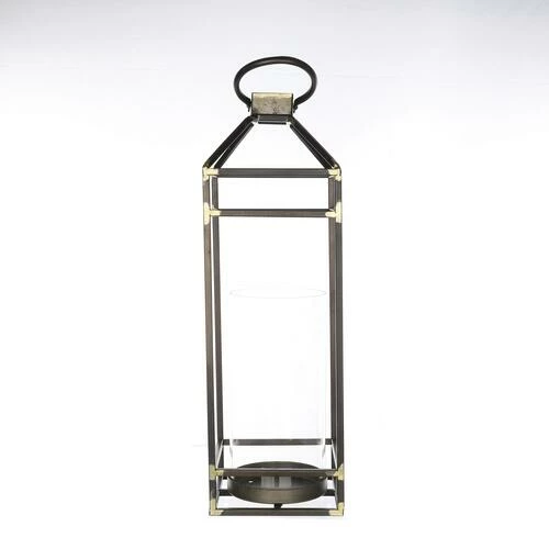 Enchanted Garden™ 23" Black Metal & Glass Lantern 3 Enchanted Garden™ 23" Black Metal & Glass Lantern